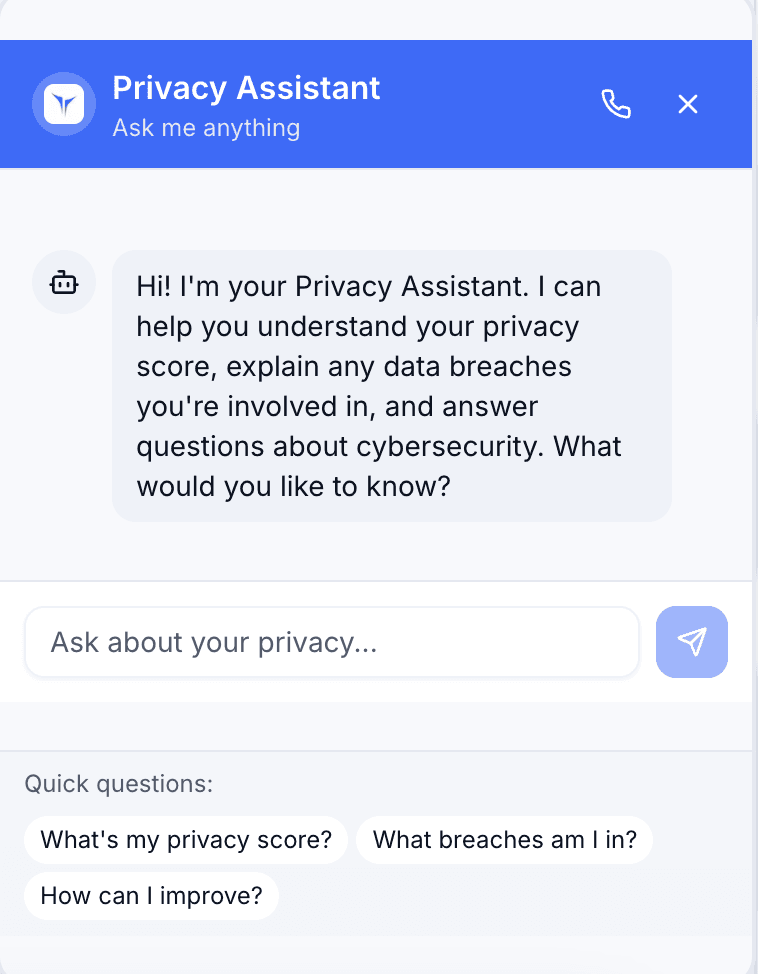 Privatus personal privacy assistant
